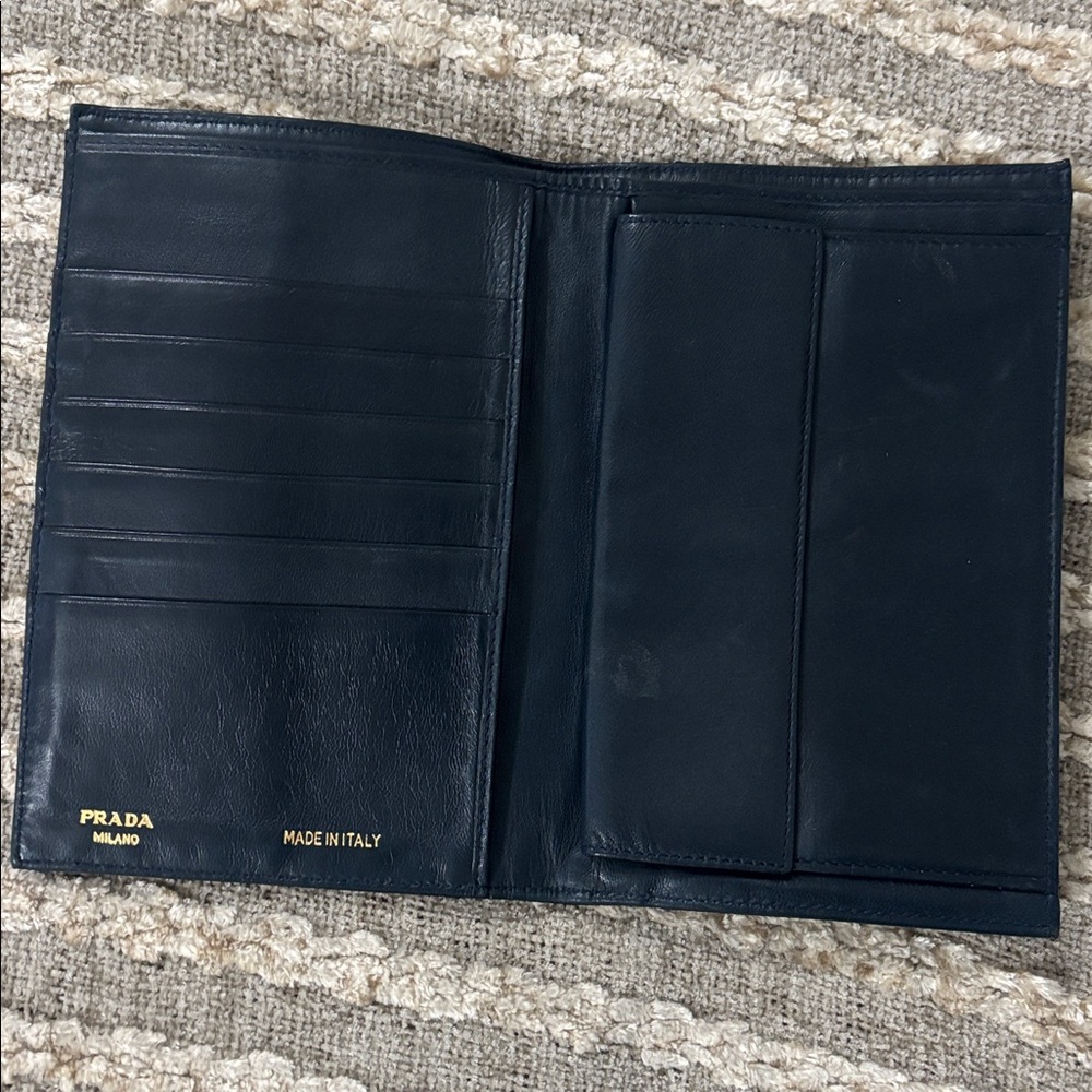Prada Black Quilted Nylon Wallet Envelope Clutch - Picture 4 of 16